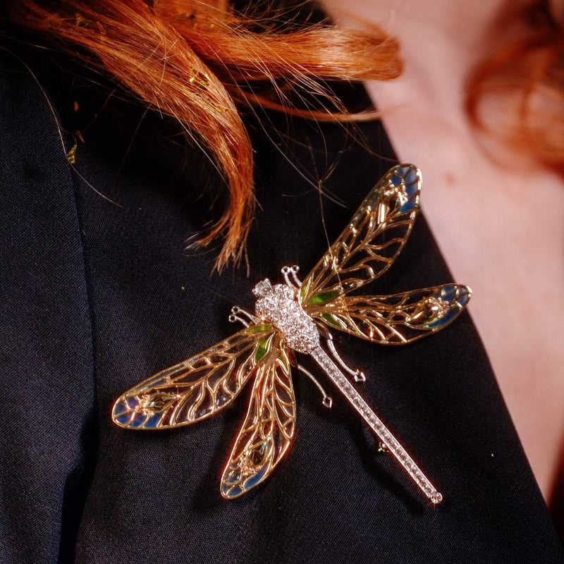 Colourful Dragon Fly Brooch 