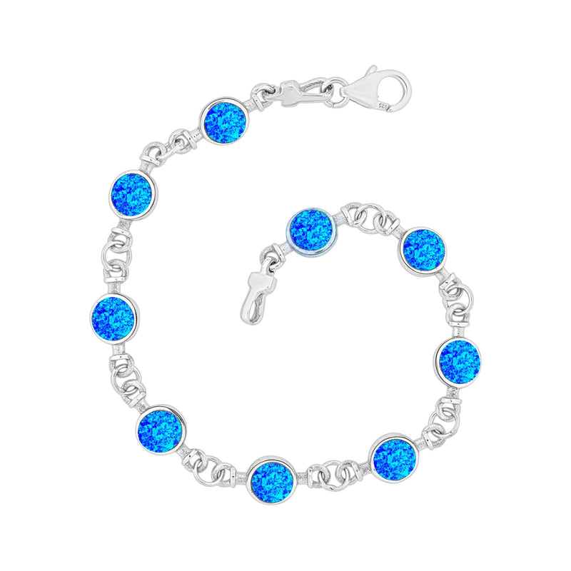 Blue Opal Round Bracelet 1