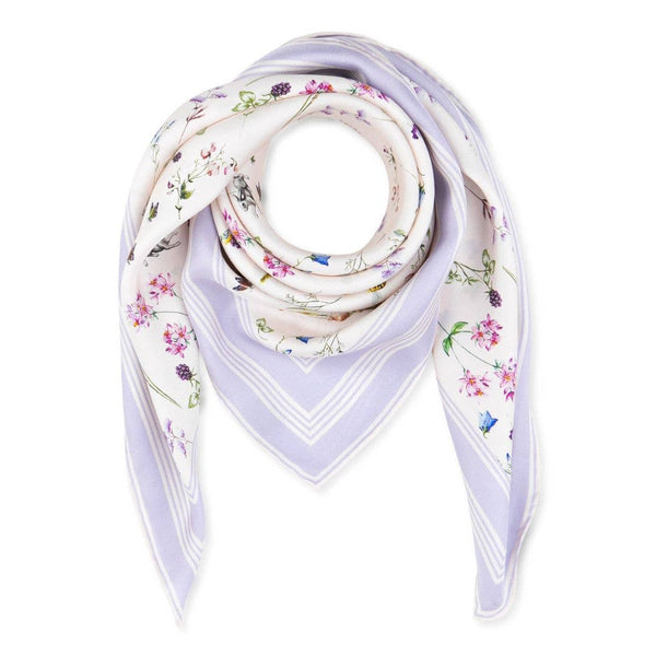 Meadow Print Small Silk Scarf 1