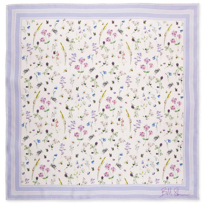 Meadow Print Small Silk Scarf 3