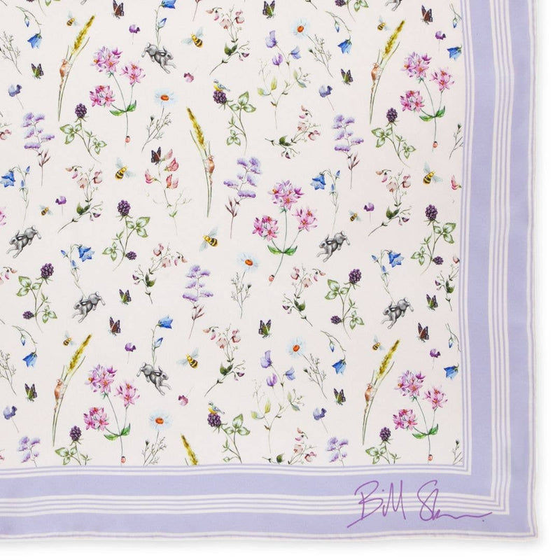 Meadow Print Small Silk Scarf 4