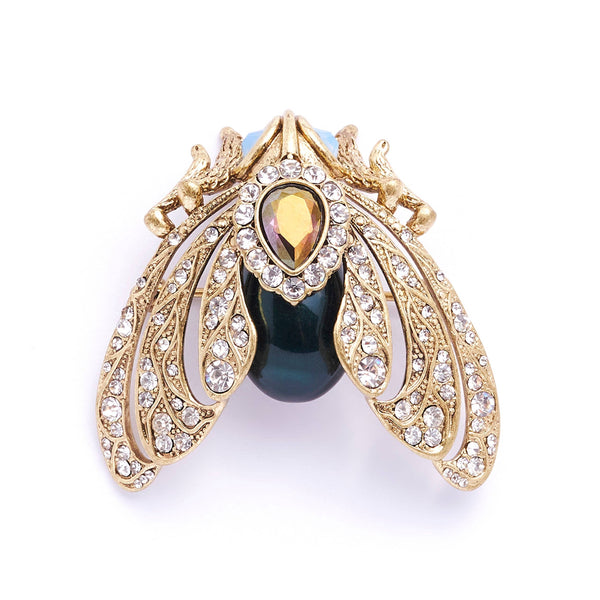 Moth Brooch Tahition Pearl