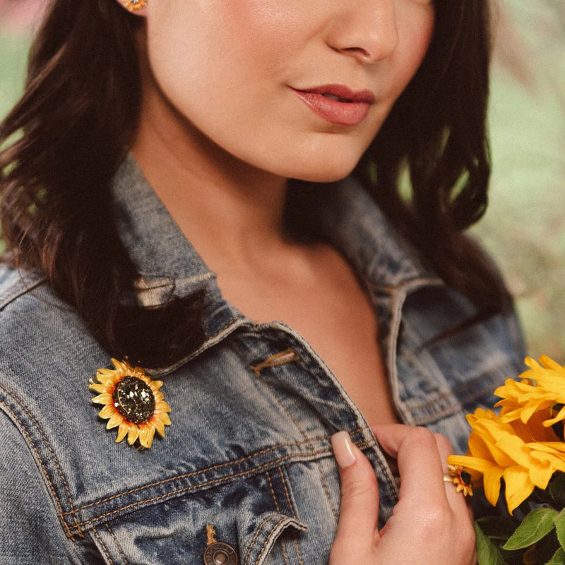 Sunflower Brooch