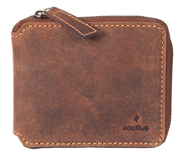 cactus-leather-zip-around-wallet-rfid-Brown 2 of 6