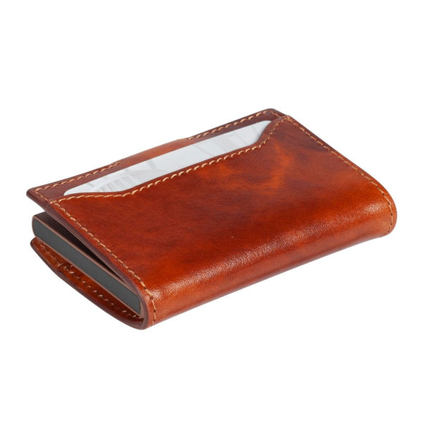 Tony Perotti Van Goughs Unisex Slim Card Holder (Cognac) Media 3 of 4