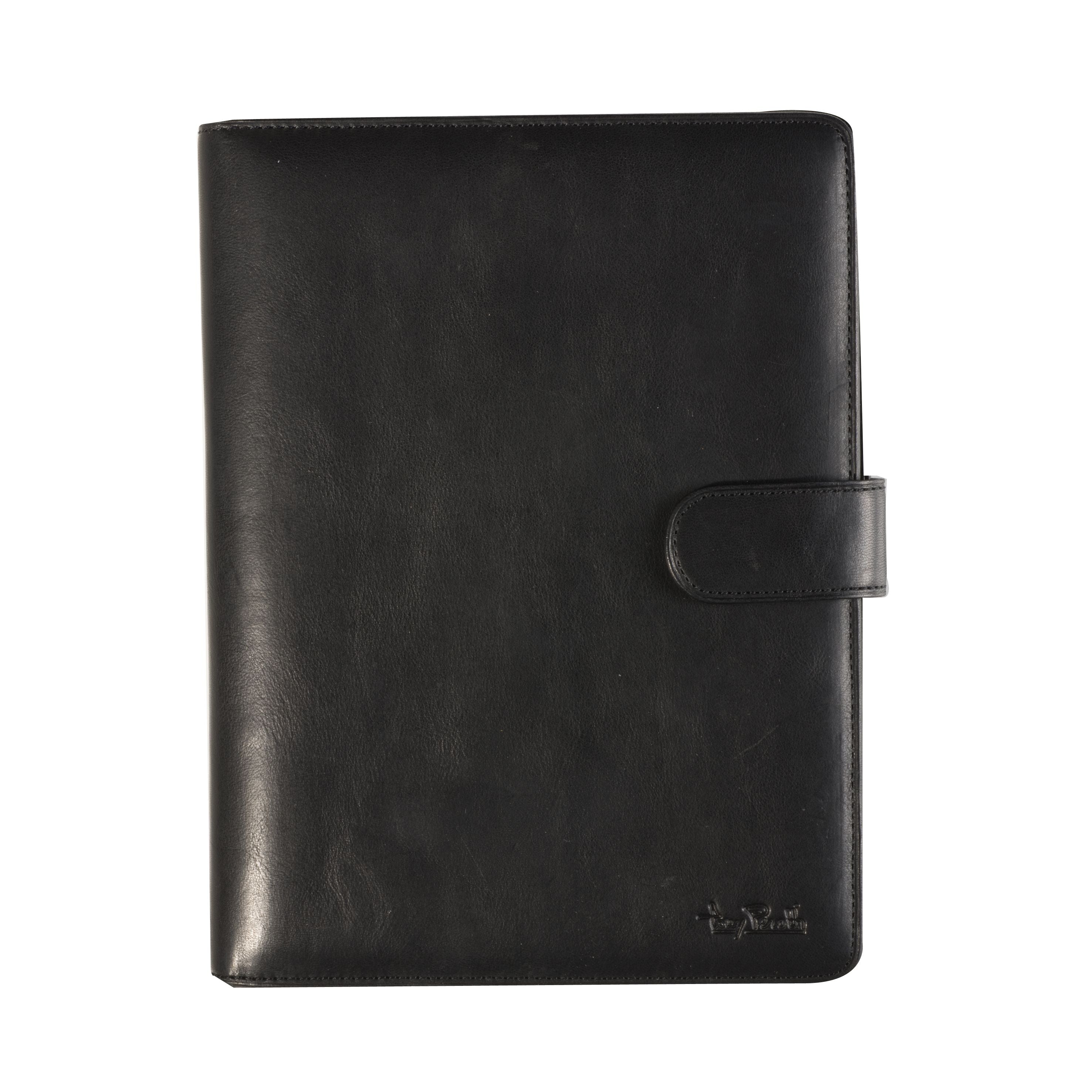 Tony Perotti Italian Leather A5 Business Folio: Black